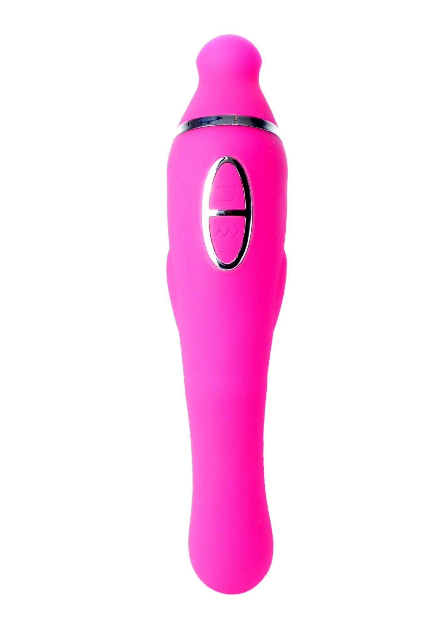 Vibromasseur-HELEN Rose - 12 fonctions de vibration / 8 fonctions de stimulation USB