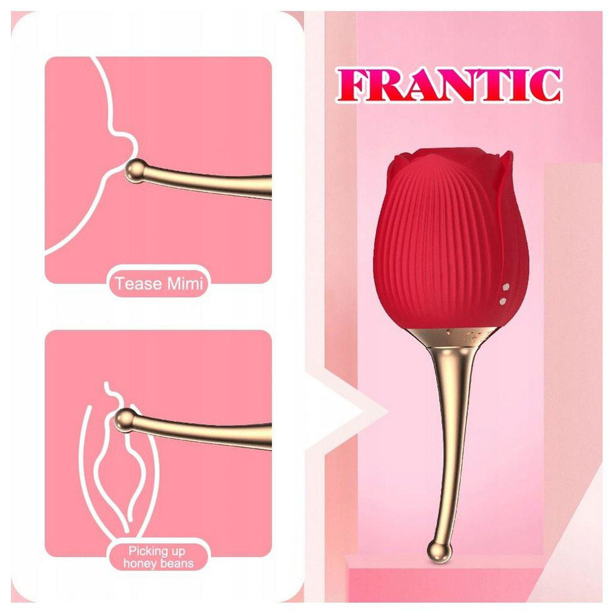 Estimulador de clitóris Flirting Partner 10 funções – recarregável, vermelho | Favorites