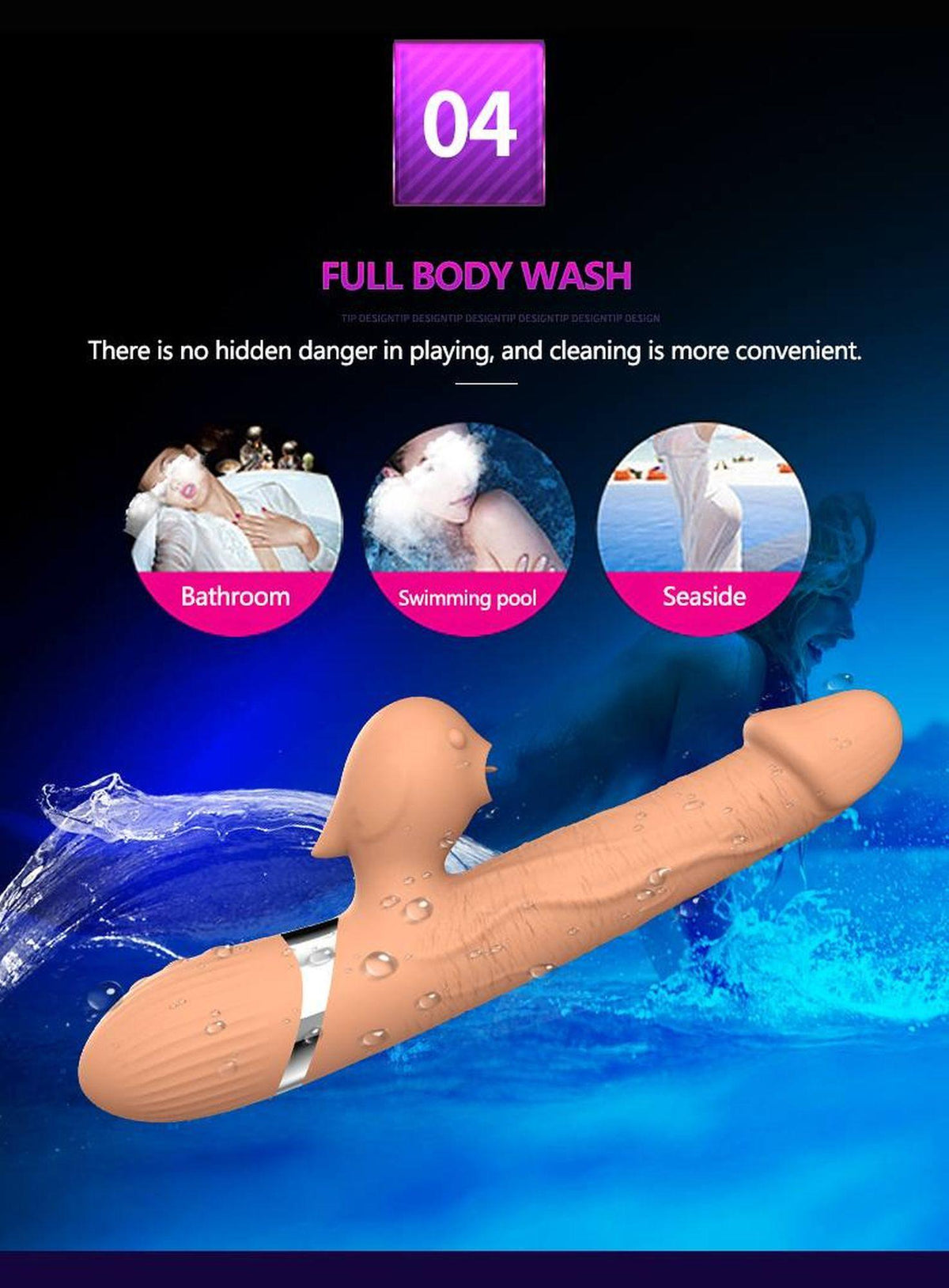 Stimolatore clitorideo Basia Thtusting 9 funzioni – ricaricabile, nude | Favorites