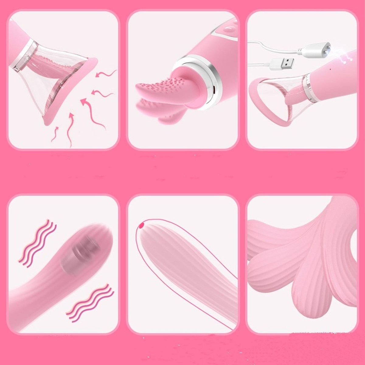 Pompa per il pene Mary 3 funzioni – ricaricabile, vibrante, rosa | Favorites