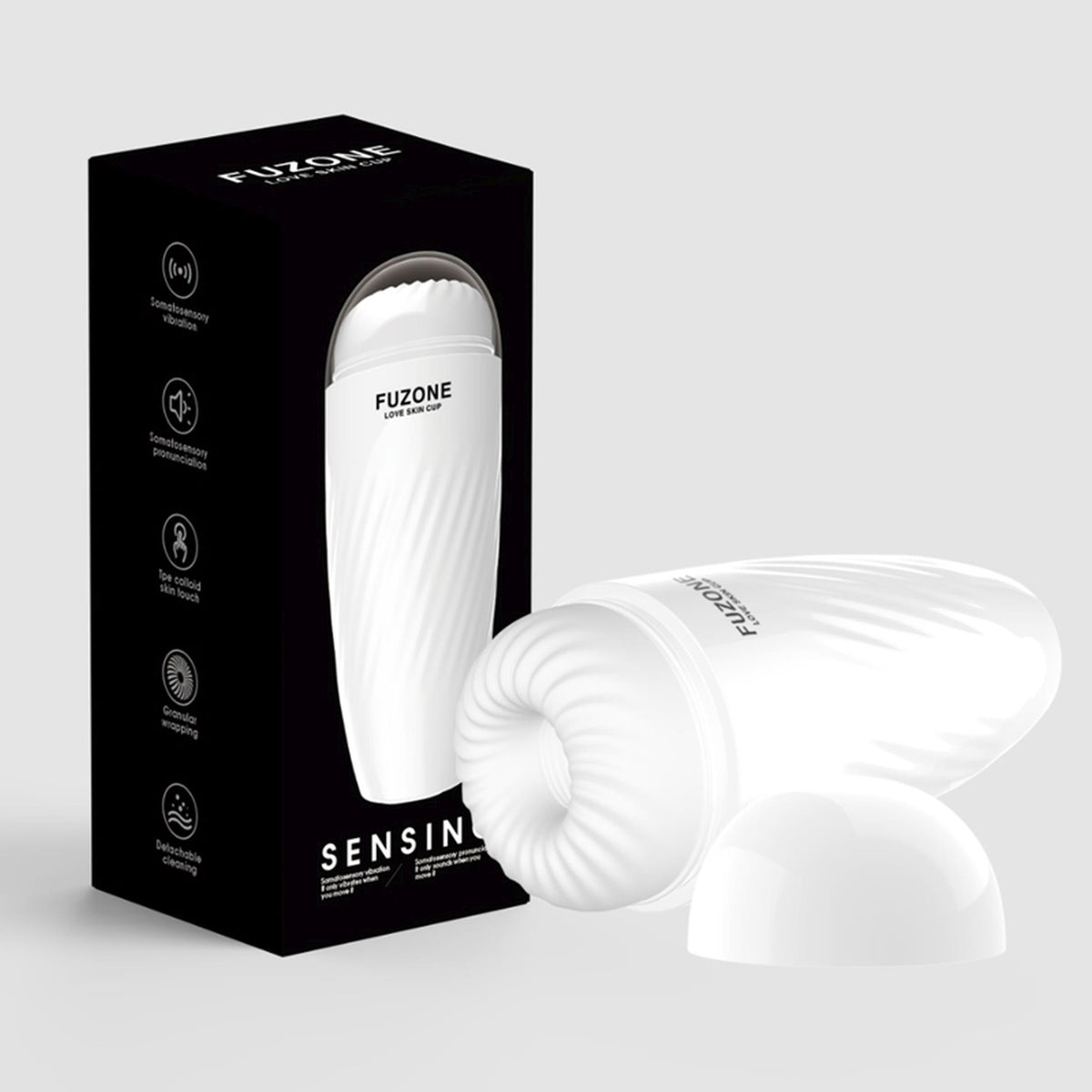 Masturbatore masturbation sensory – ricaricabile, bianco | Favorites