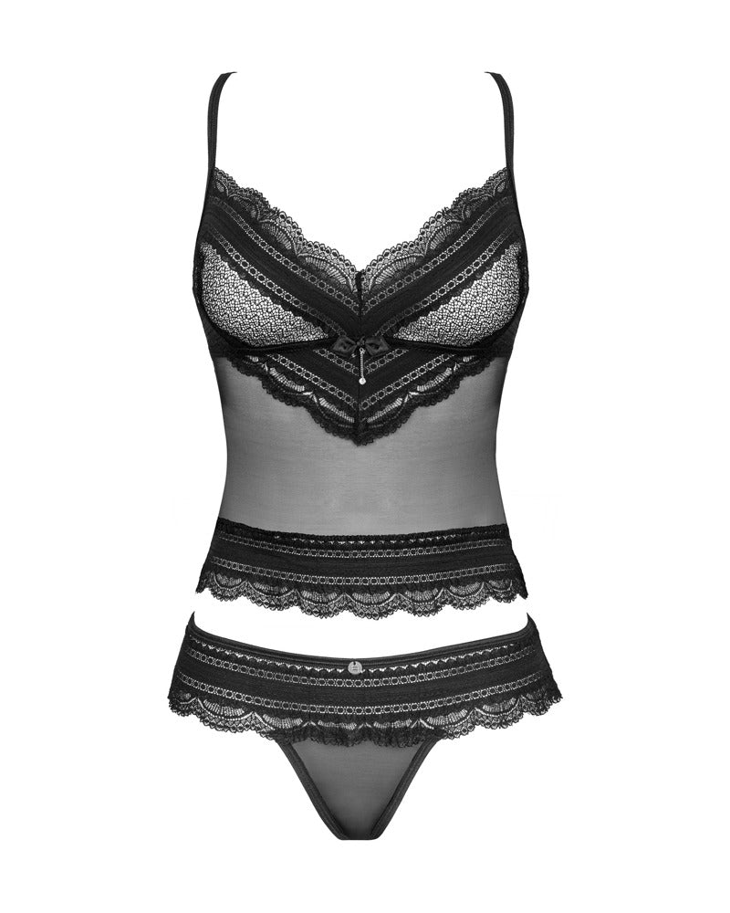Conjunto de lencería Ivannes – negro | Obsessive