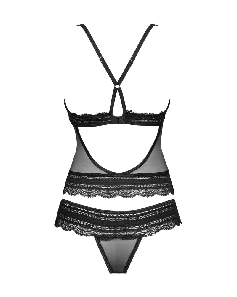 Conjunto de lencería Ivannes – negro | Obsessive