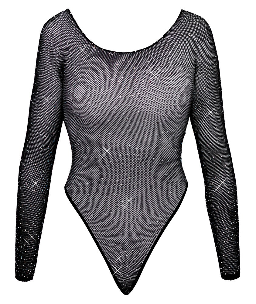 Bodysuit – mesh, long, black 26450171101 | Fantasy by Cottelli