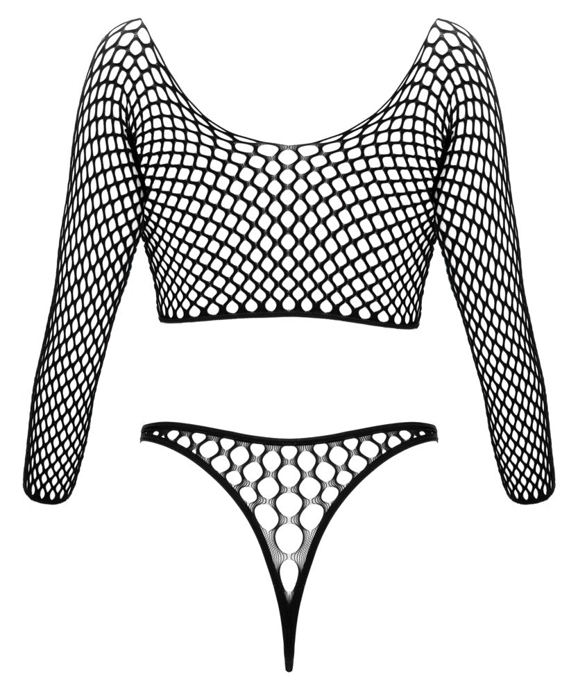 Body – hálós, hosszú, fekete 26451061101 | Fantasy by Cottelli