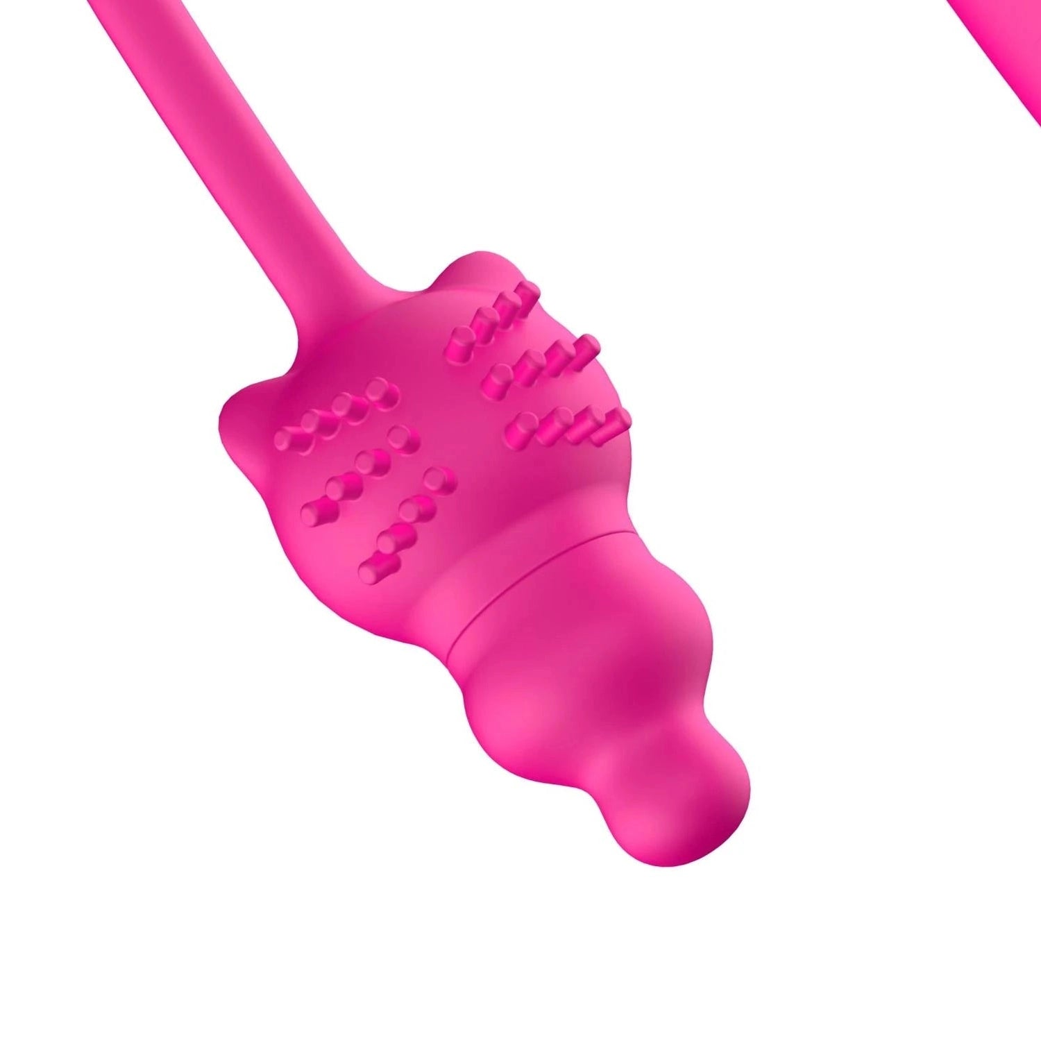 Vibromasseur à poussée pour stimulation triple avec léchage de la langue