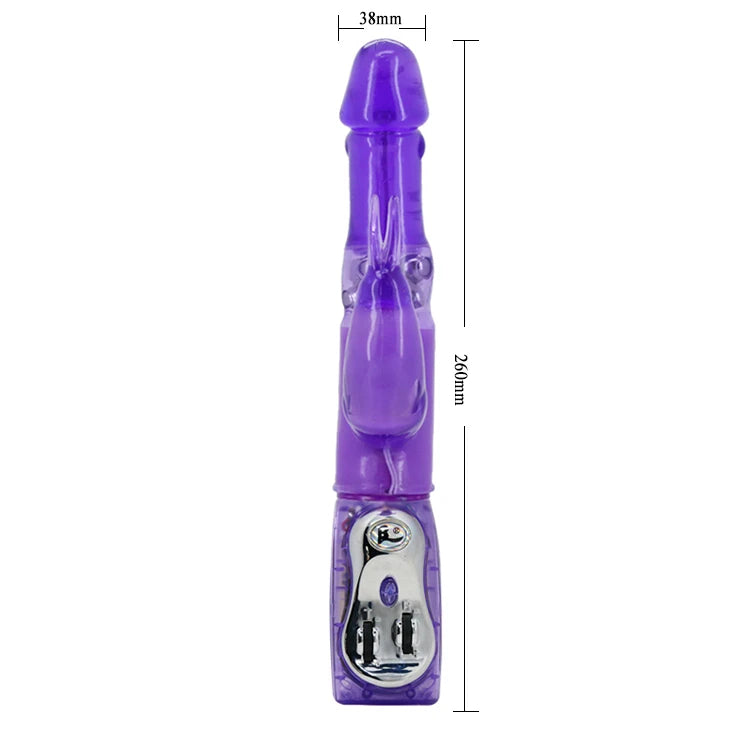Vibrador rabbit Travel Partner – rotativo, roxo | Baile