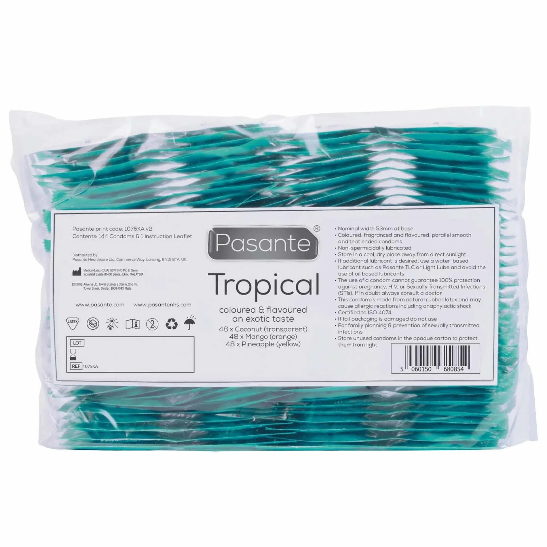 Préservatifs Pasante Tropical Paquets en vrac de 144 pcs