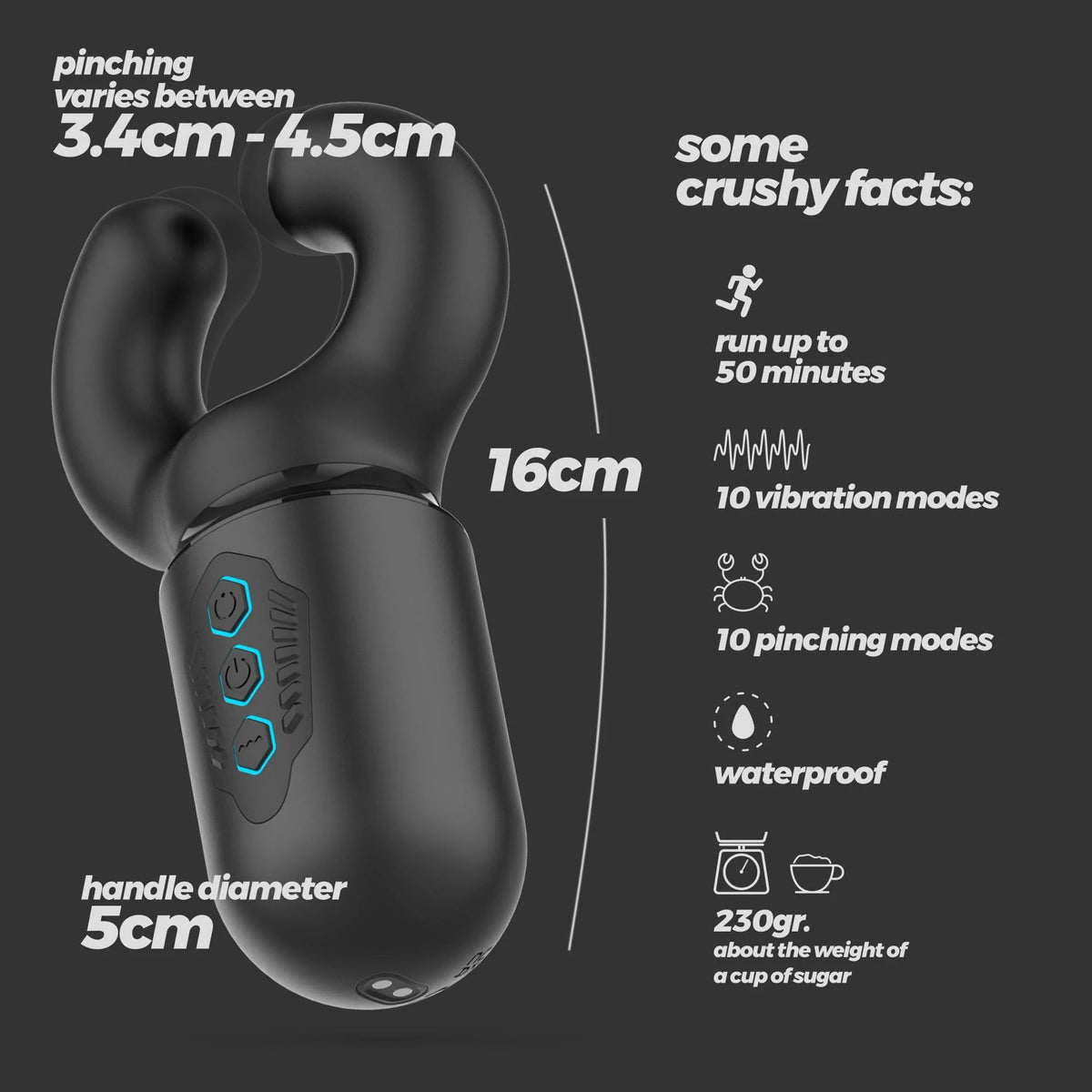 Maszturbátor Kong Pressure 10 funkció – fekete | Crushious