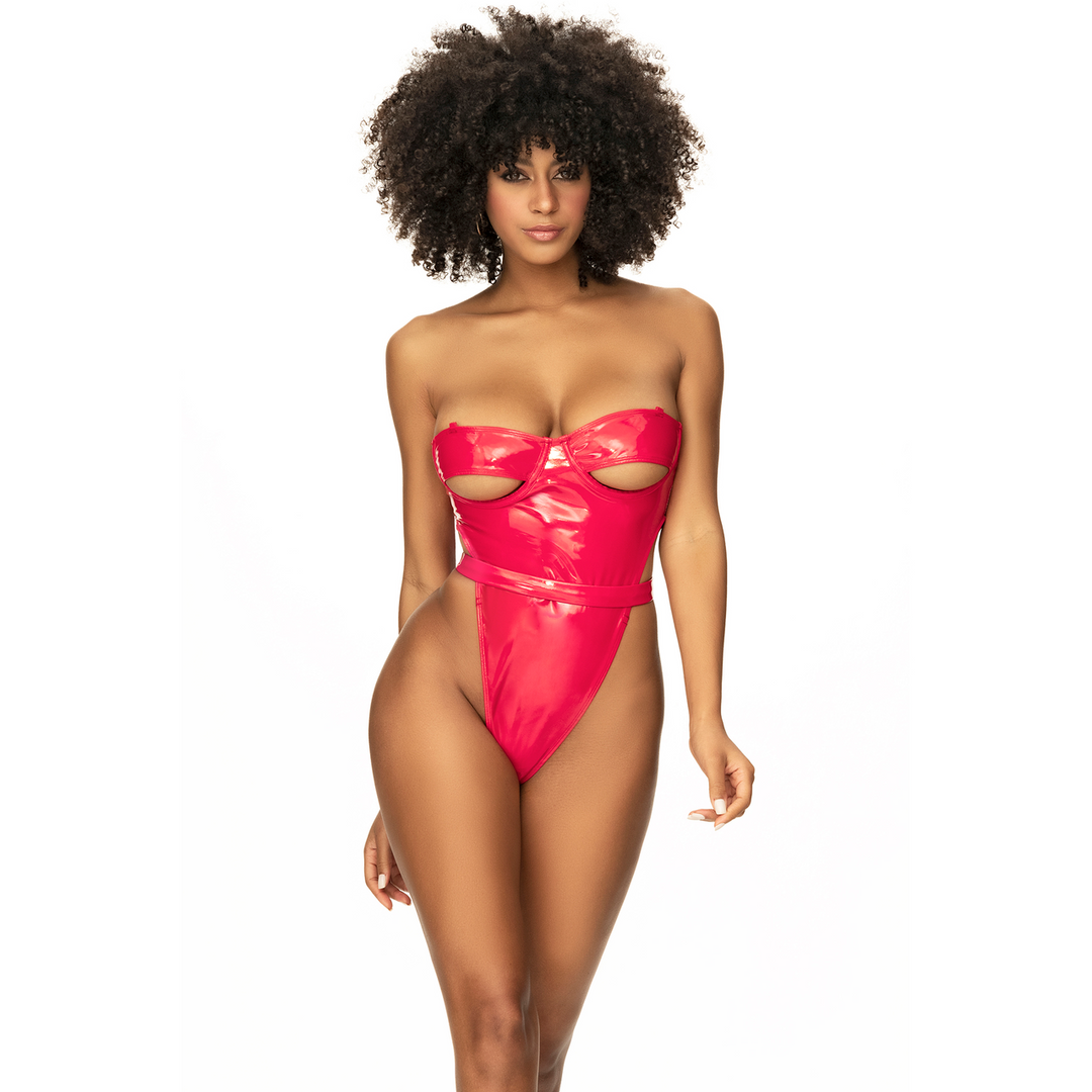 Body – wetlook, rosso 2742WRDXL | Mapalé
