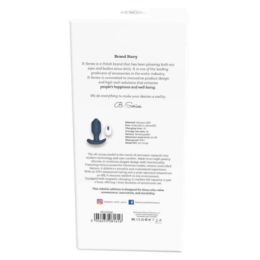 Plug anal Victoria – vibrador, con mando a distancia, azul | Favorites