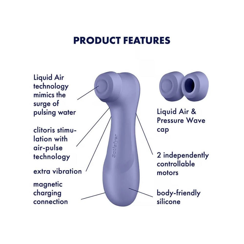 Clitoral stimulator Pro 2 Generation 3 Air 16.5 cm – rechargeable, purple | Satisfyer