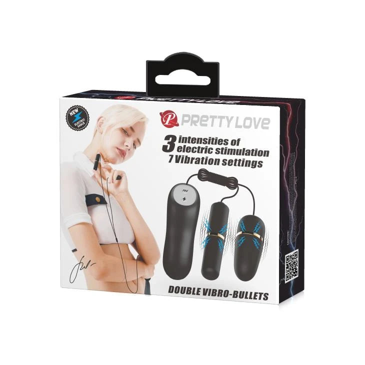 BDSM accessory Bullets 3 functions – remote control, vibrating, black | Pretty Love