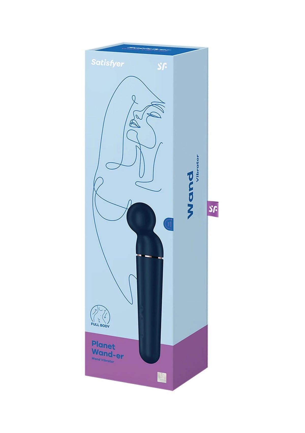 Masajeador wand Planet er 10 funciones – azul | Satisfyer