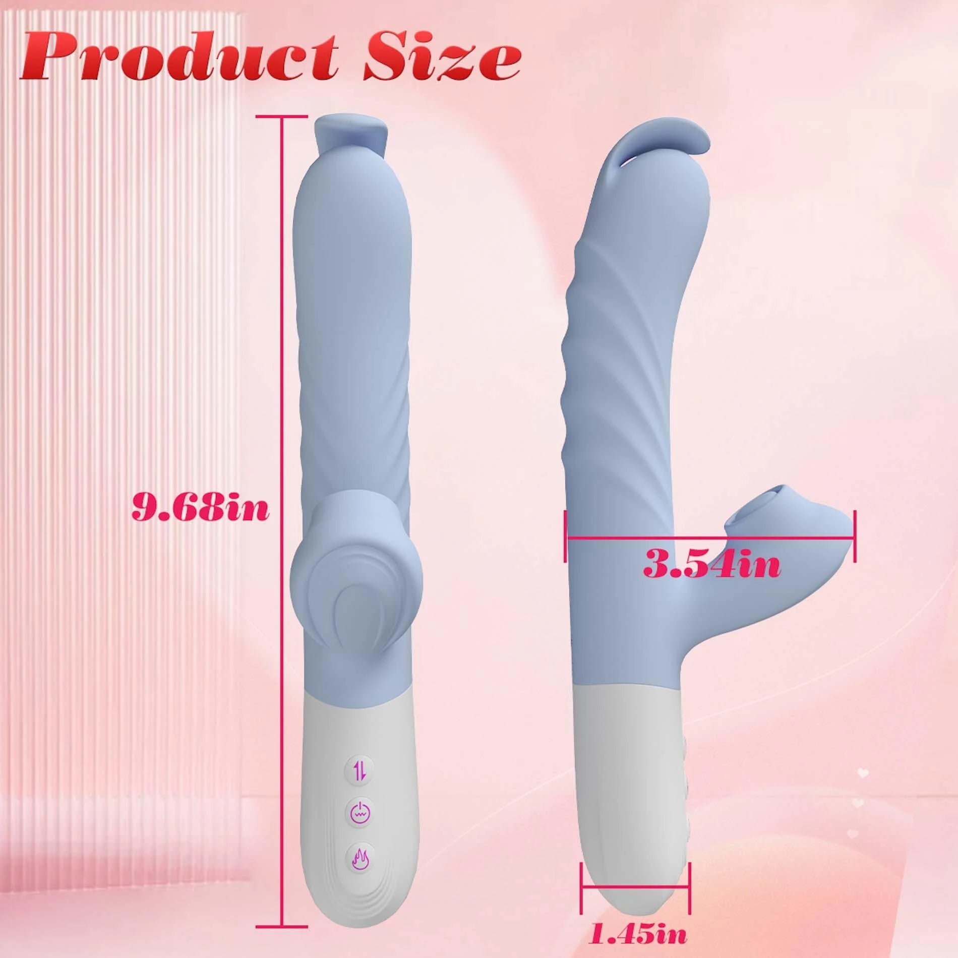 Silicone Vibrator 7 Powerful Modes -
Flapping and 7 Thrusting
Heating