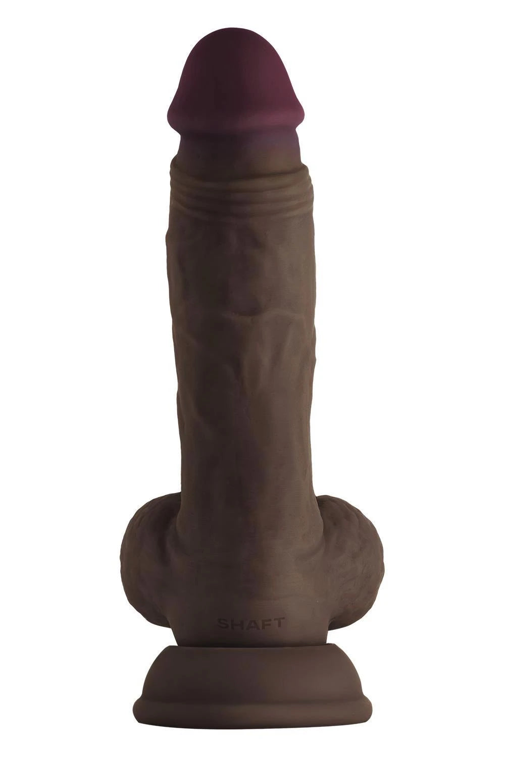 MODELLINO ALBERO 7.5 POLLICI LIQUIDO SILICONE DONG CON PALLINE MOGANO