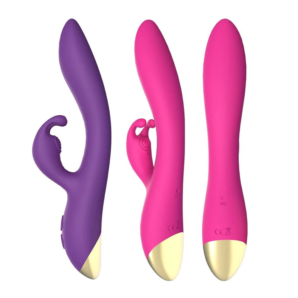 Rabbit vibrator Bonnie 9 functions – rechargeable, fuchsia | Favorites