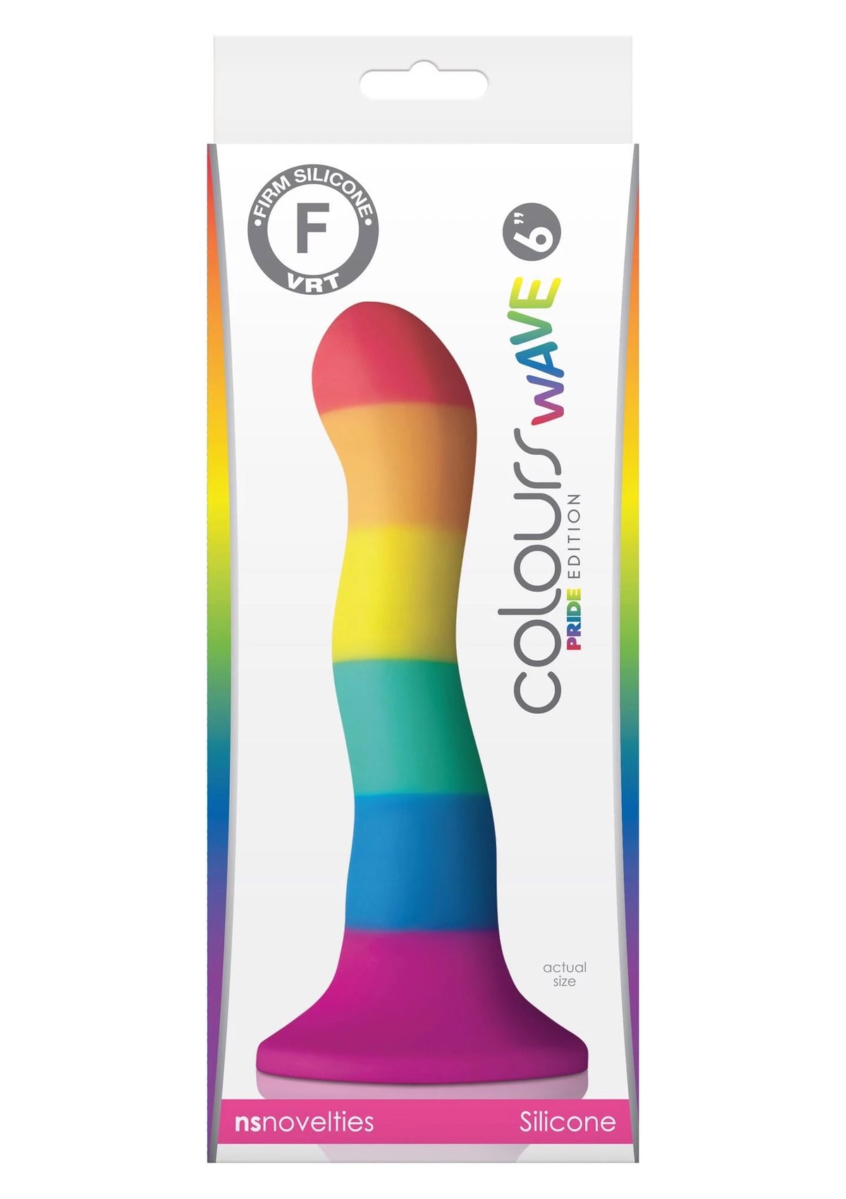 Dildo Pride Wave – with suction cup, multicolour | NS Novelties