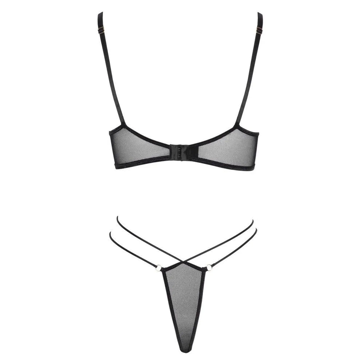 Completino – ricamato, con perizoma, nero | Cottelli LINGERIE