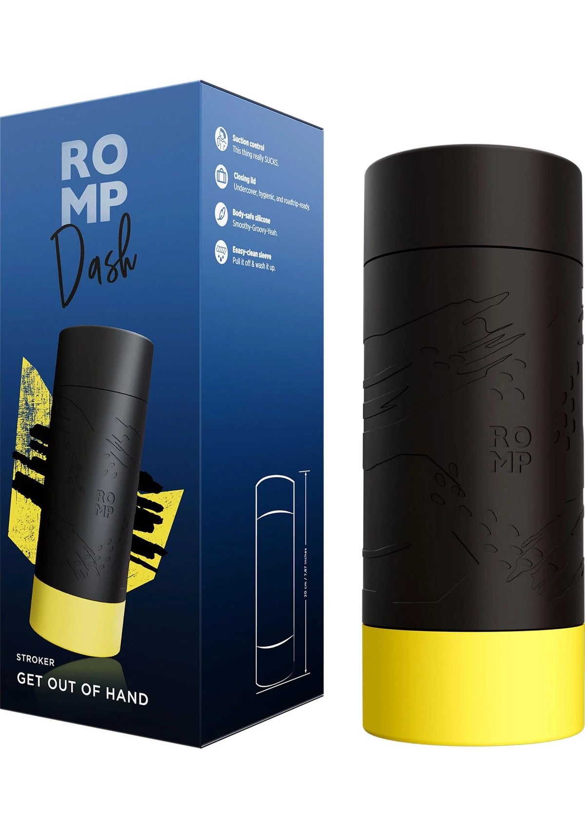 Masturbatore Dash 20 cm – nero | ROMP