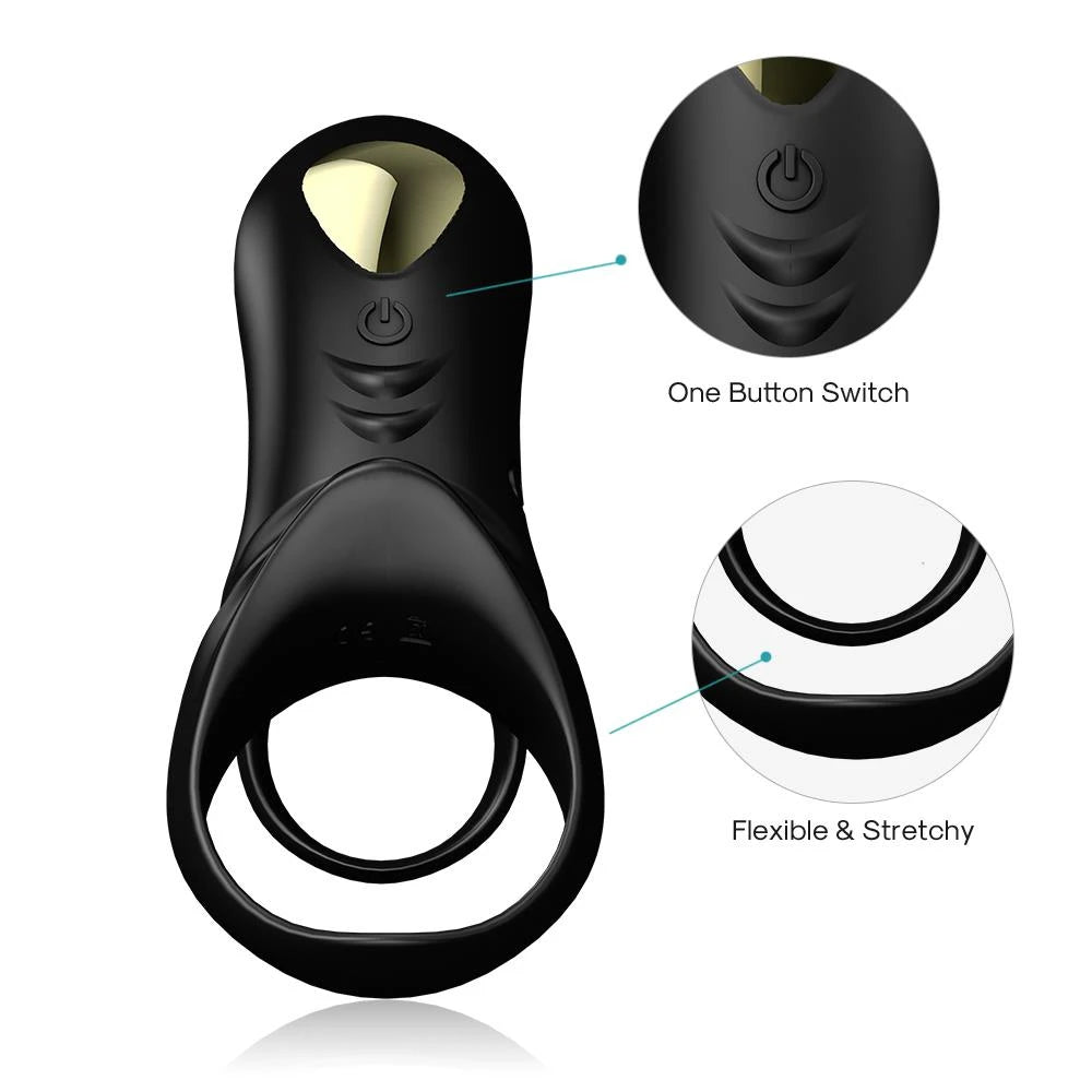 Cock ring Ranger 9 functions – rechargeable, vibrating, black 52-00036-1 | Favorites