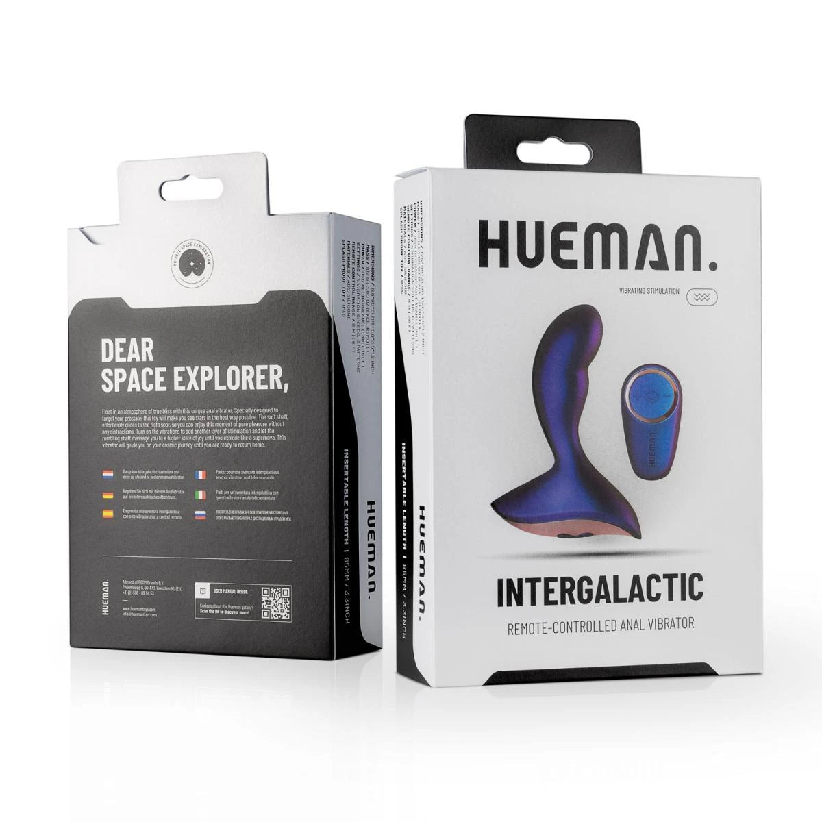 Vibratore anale Intergalactic 4 velocità – con telecomando, ricaricabile, viola | Hueman