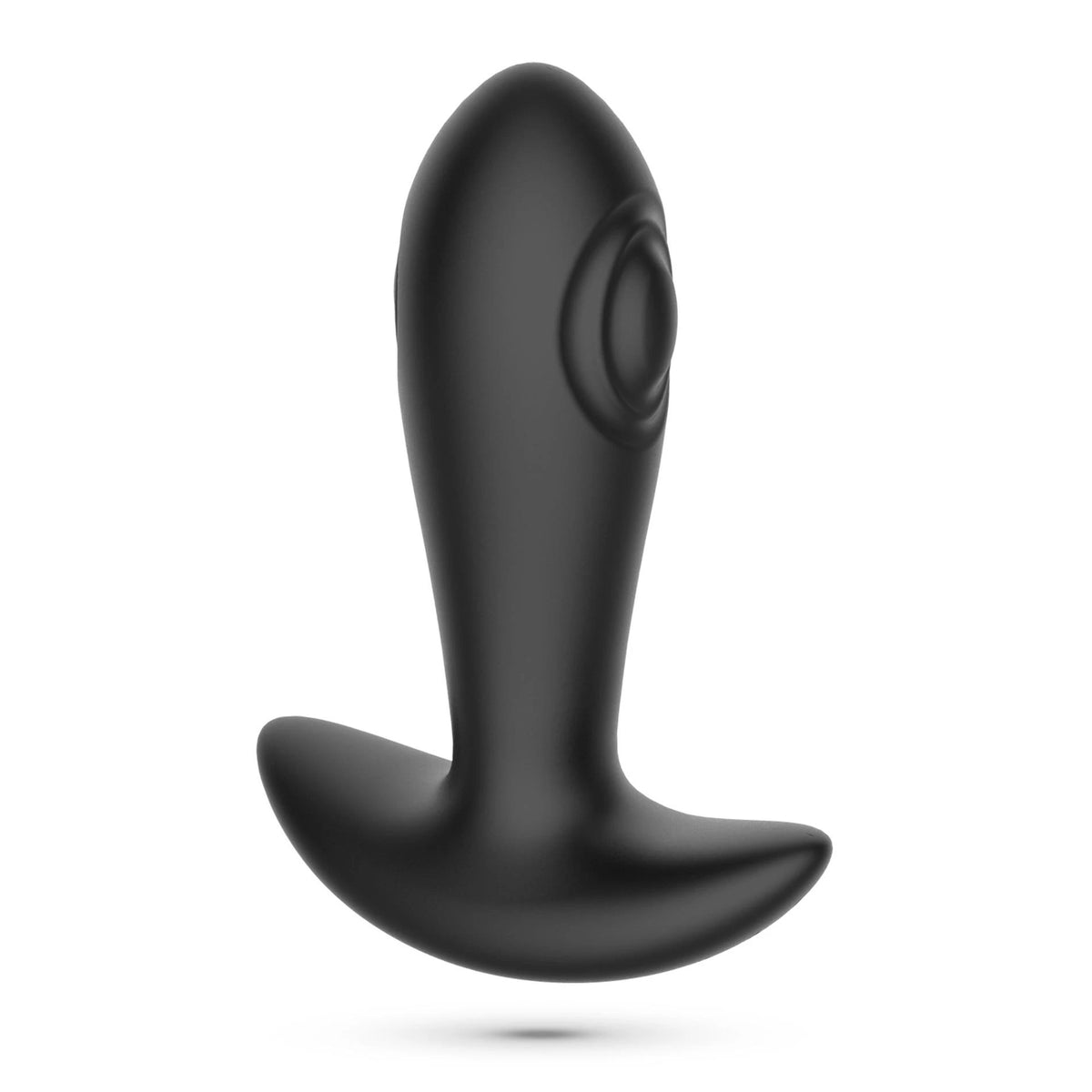 Butt plug Octo Tapping 10 functions – remote control, vibrating, black | Crushious