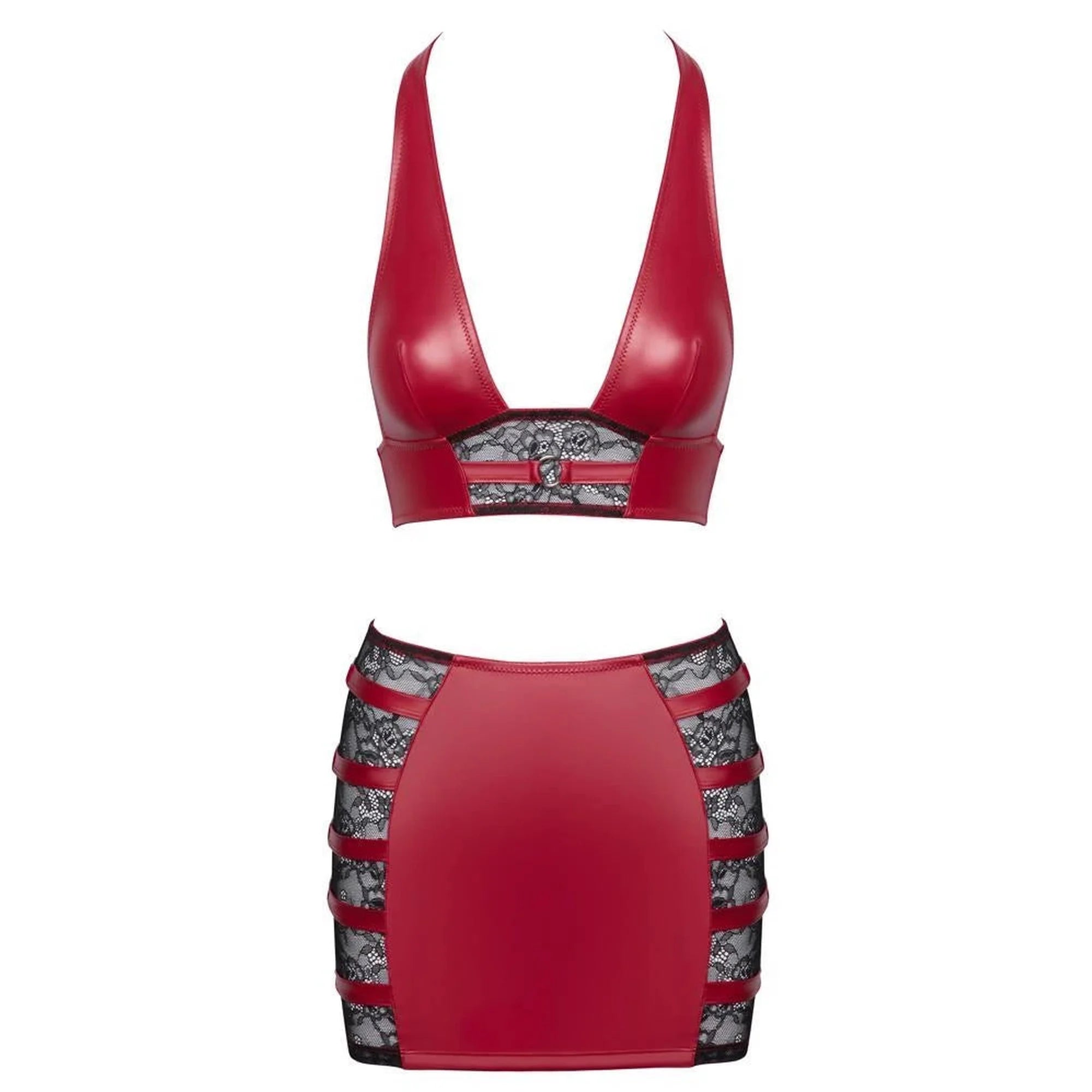 Haut et jupe rouges XL