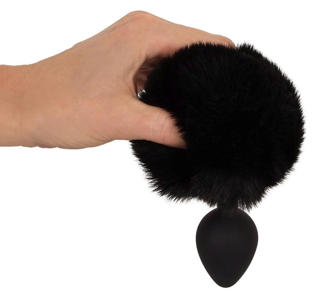 Plug anale fluffy tail 14.2 cm – nero