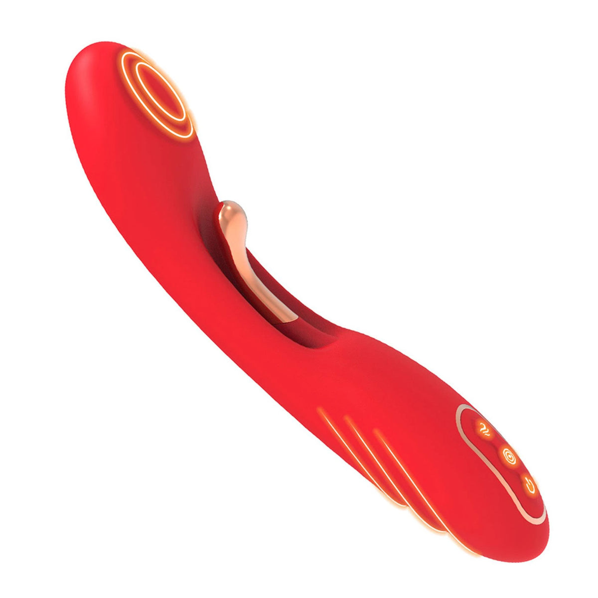 Vibratore rabbit Fishhook point 9 funzioni – ricaricabile, doppio, rosso | Favorites