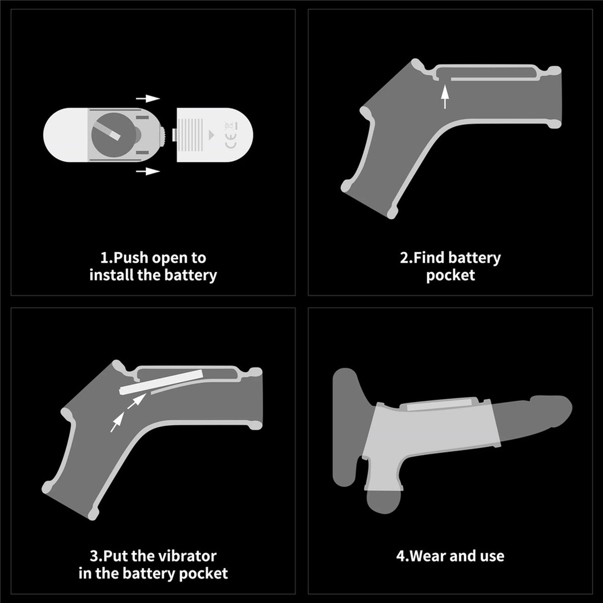 Penis sleeve Ridge Knights Scrotum 13.3 cm – hollow, vibrating, white | Lovetoy