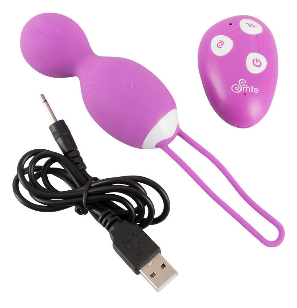 Huevo vibrador Controlled 10 funciones – rotatorio, con mando a distancia, morado | Sweet Smile