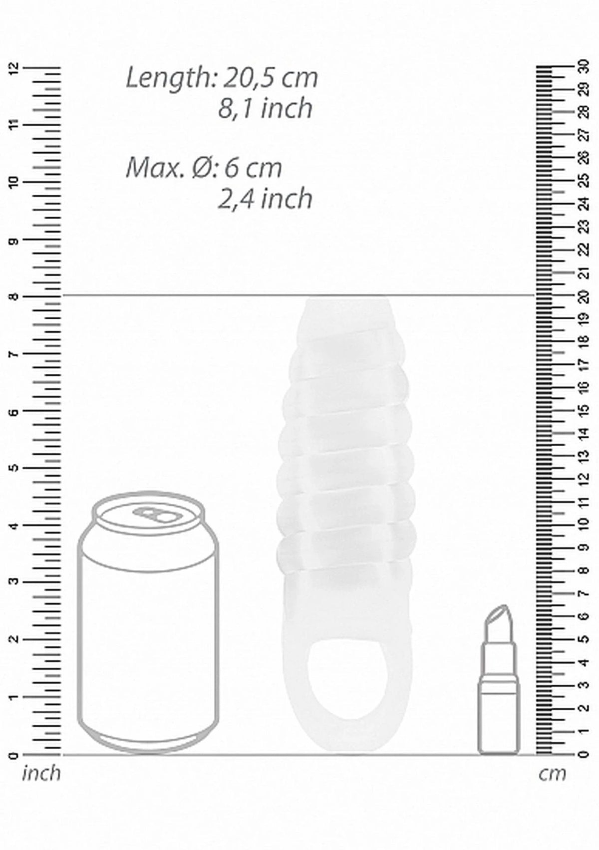 Guaina per il pene No.21 20.5 cm – trasparente | Sono