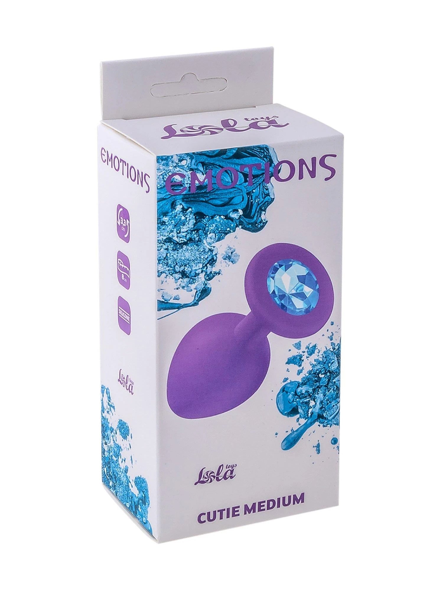 Plug Anal Plug Emotions Cutie Medium Cristal Violet Bleu