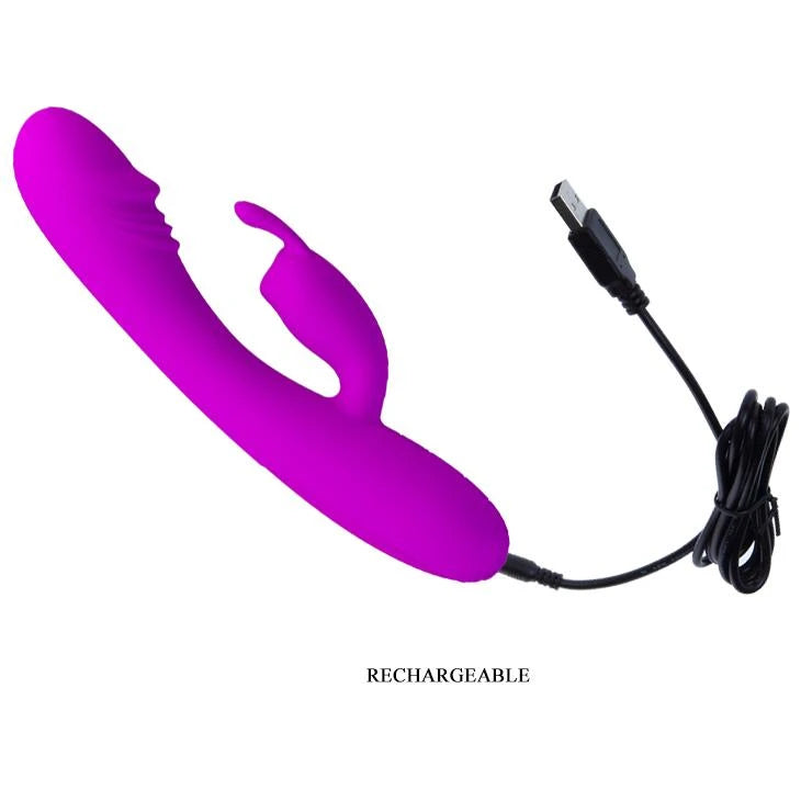 Vibromasseur rabbit Hunter 30 fonctions – rechargeable, fuchsia | Pretty Love