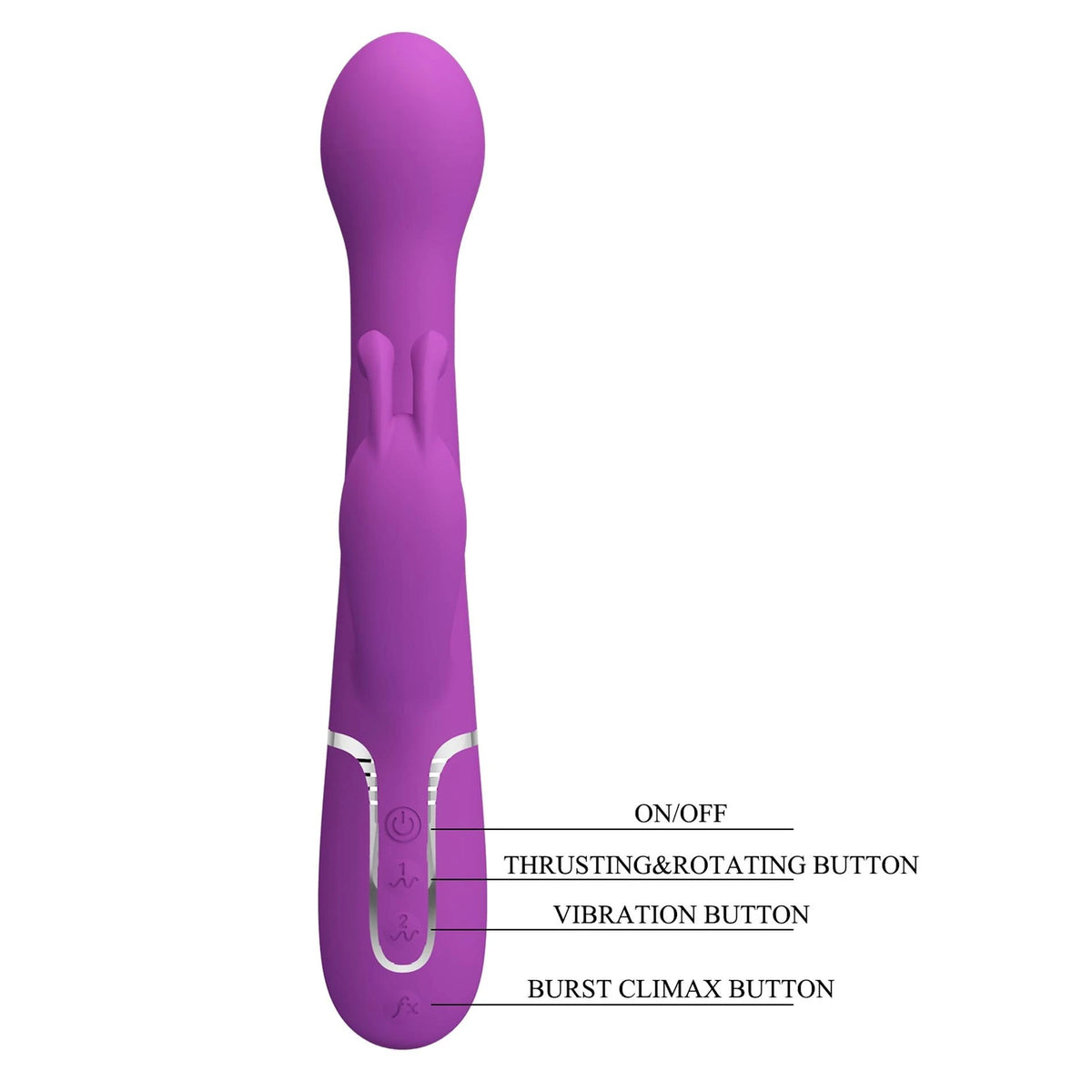 Vibrador rabbit Dejon 7 funções – com impulso, rotativo | Pretty Love