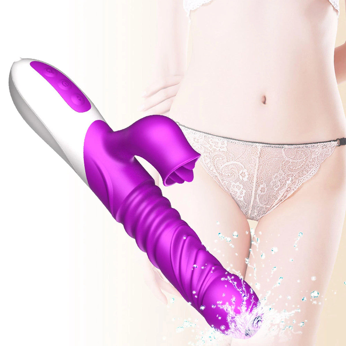Estimulador de clítoris 10 funciones – con calor, fucsia | Favorites