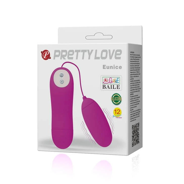 Ovo vibratório Eunice 12 funções – com controlo remoto | Pretty Love