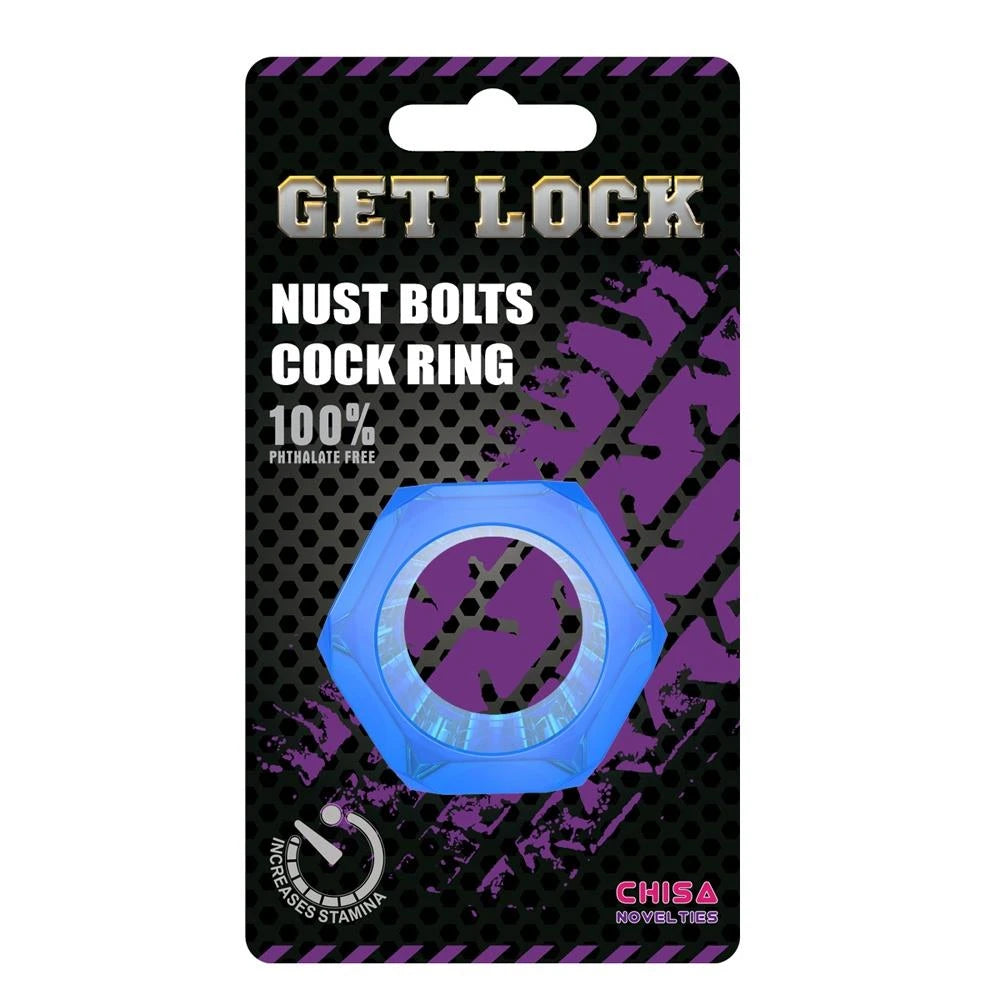 Anello fallico Nust Bolts – blu | Get Lock