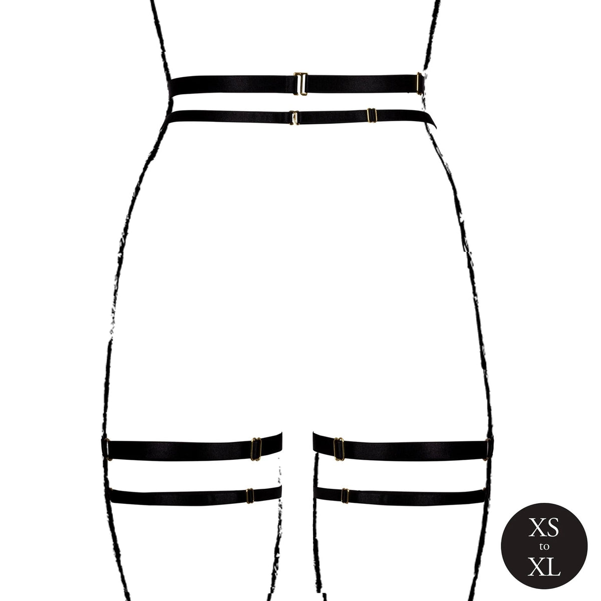 Cinta-liga Belt Sliders – dupla, preta | Le Désir