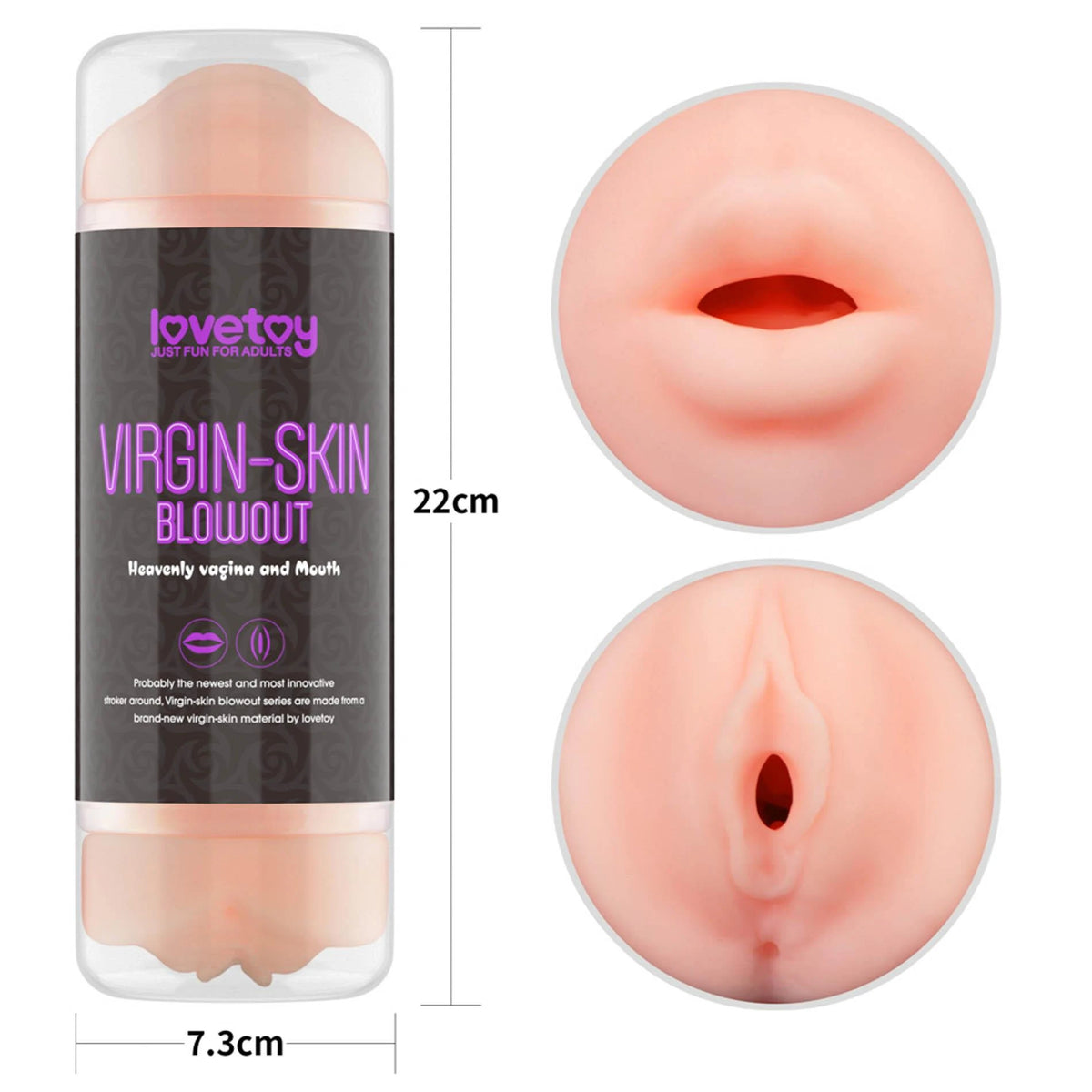 Maszturbátor Virgin Blowout Stroker 22 cm – vibrációs, testszínű 10-LV250015 | Lovetoy