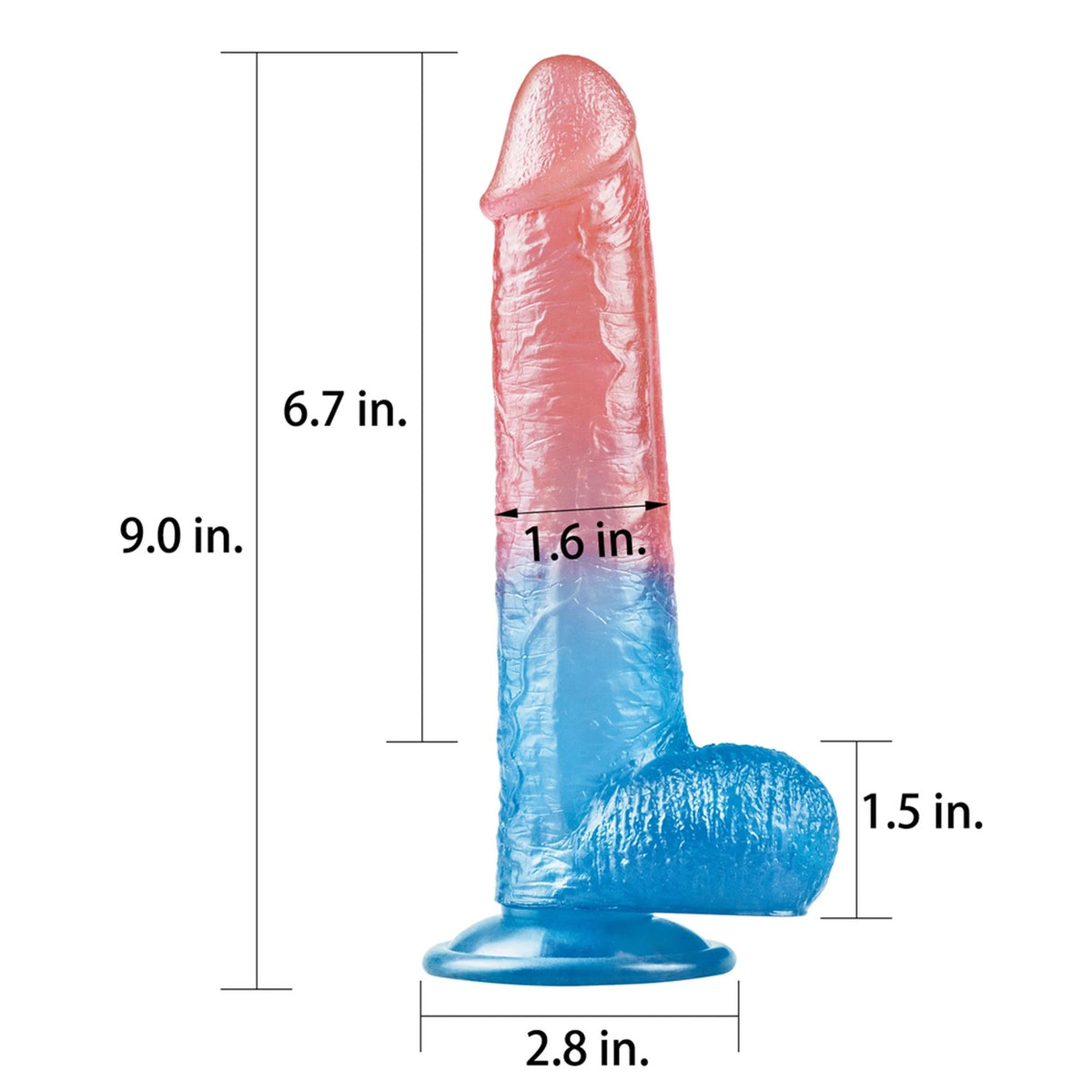 Dildo realistico Dazzle Studs 23 cm – con ventosa | Lovetoy