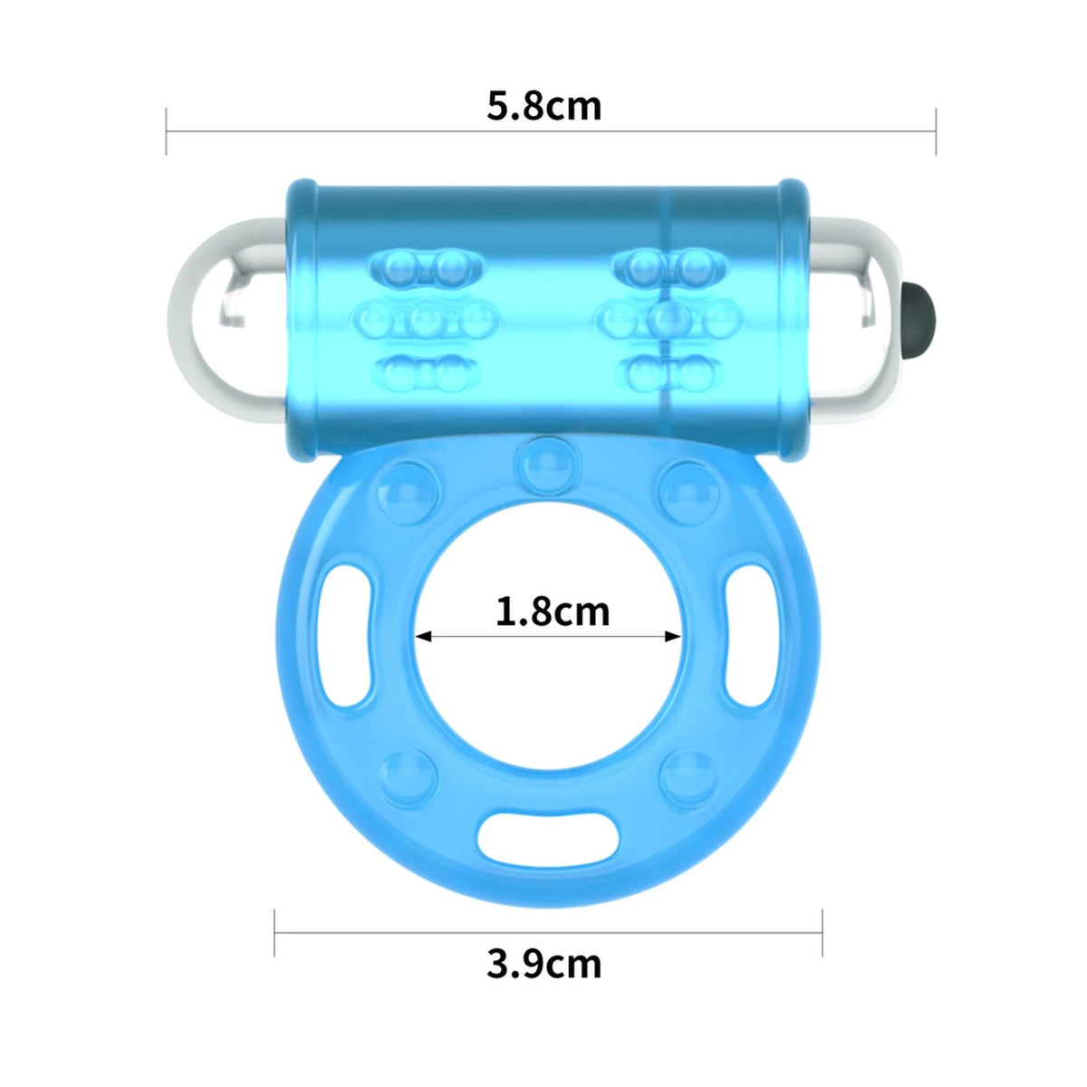 Anillo para el pene Lumino Play – vibrador, azul 10-LV343215 | Lovetoy