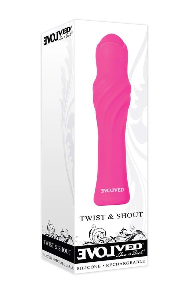Vibratore classico Twist Shout – ricaricabile, rosa | Evolved