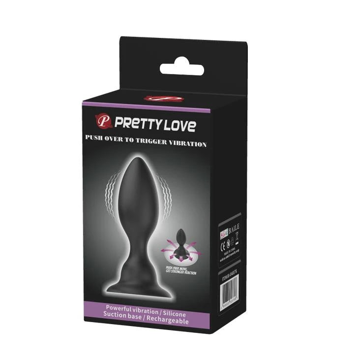Plug anal Push Over TO Trigger – vibrador, recargable, negro | Pretty Love