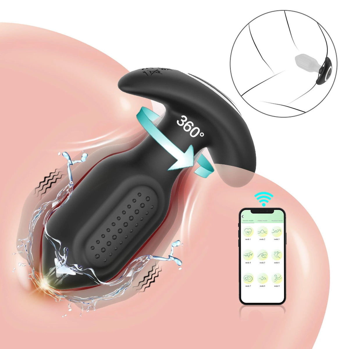 Plug anale Bliss – vibrante, controllo da app, nero | Favorites