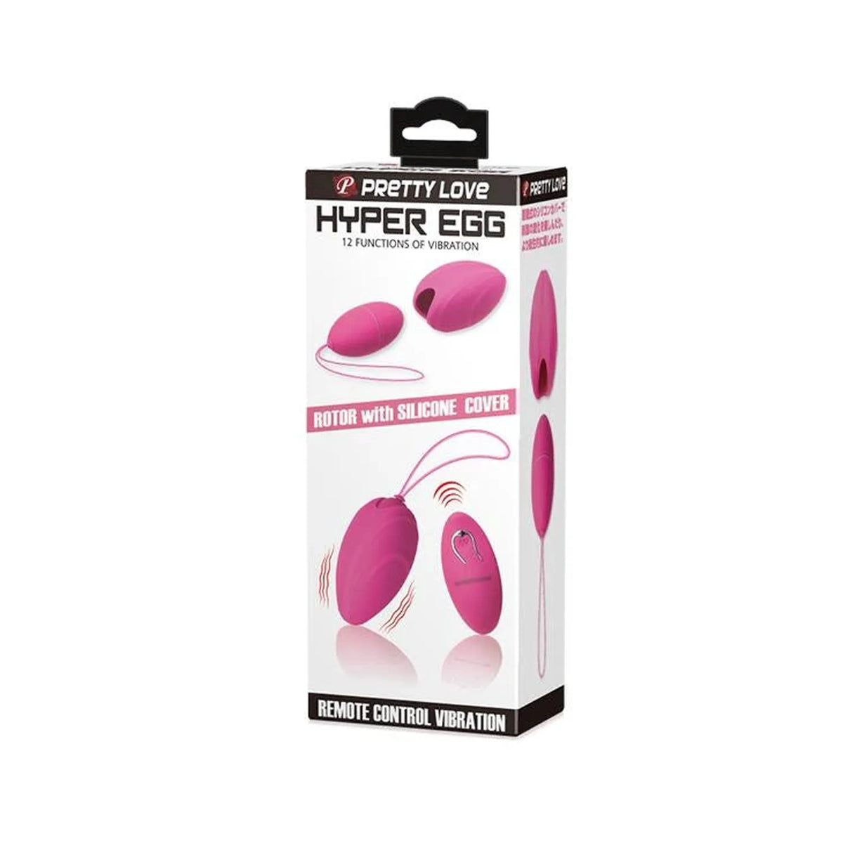 Vibro-Ei Hyper 12 Funktionen – mit Fernbedienung, fuchsia | Pretty Love