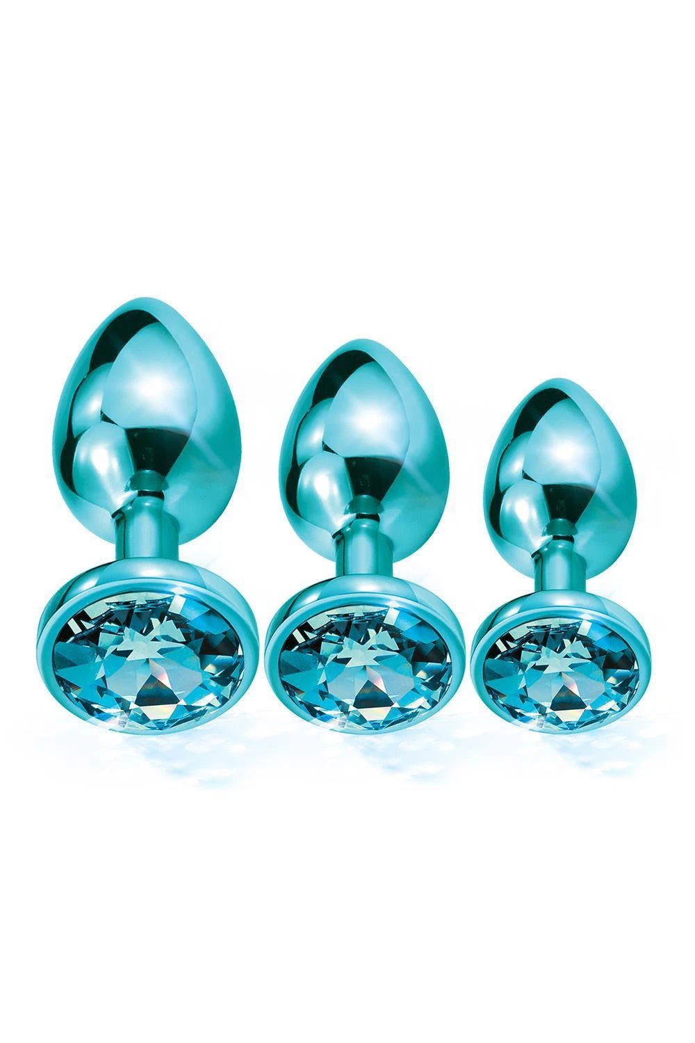 NIXIE METAL BUTT PLUGÂ TRAINERÂ SET, BLUE METALLIC