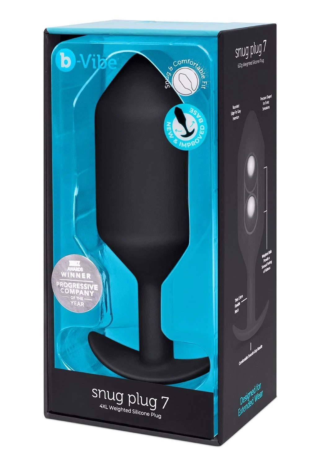 Plug anale Snug 18.4 cm – nero | b-Vibe