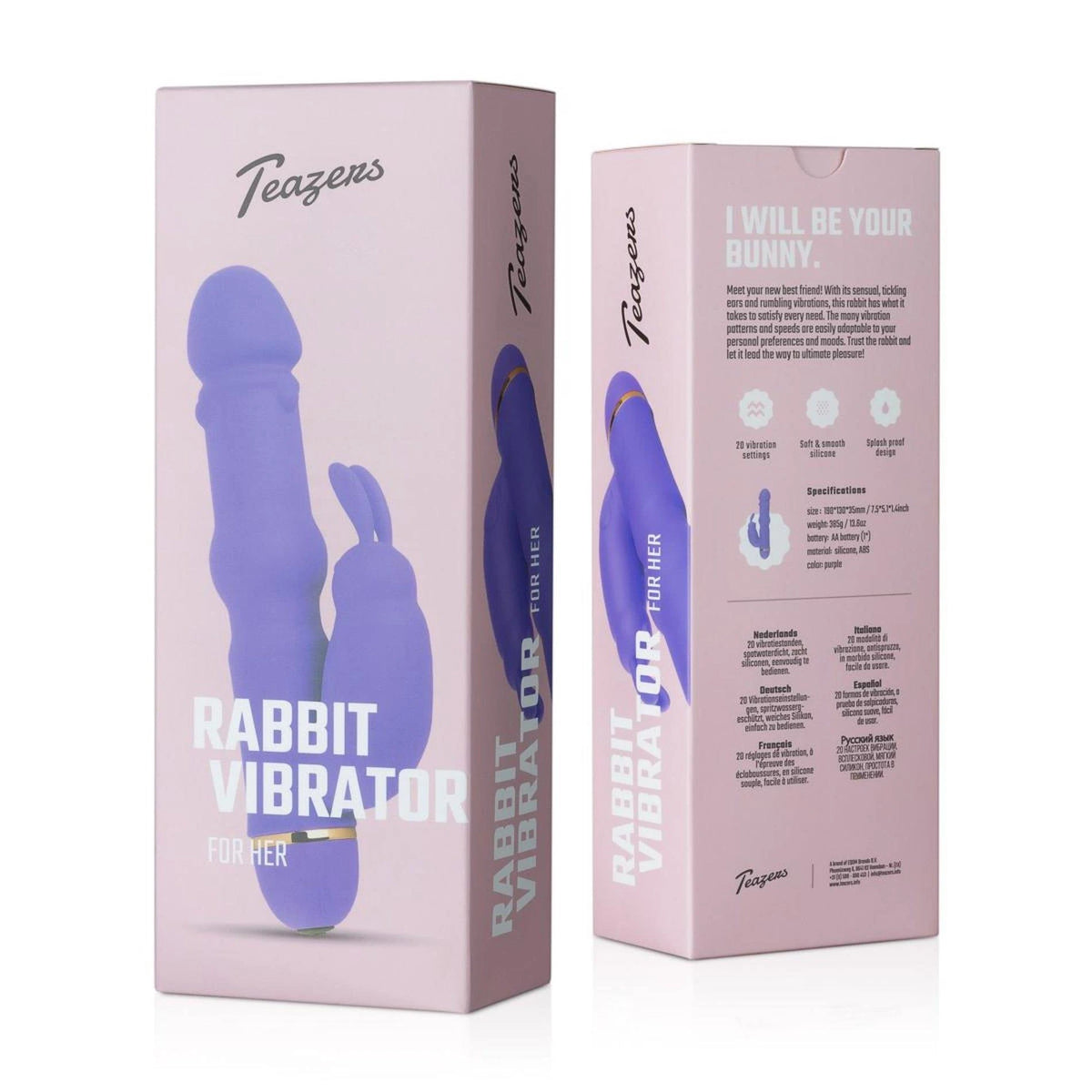 Vibratore rabbit 20 funzioni – viola | Teazers